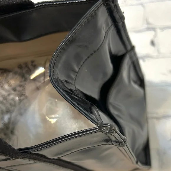 Tory Burch Black Patent Leather Logo Tote - EUC. - Picture 7 of 16
